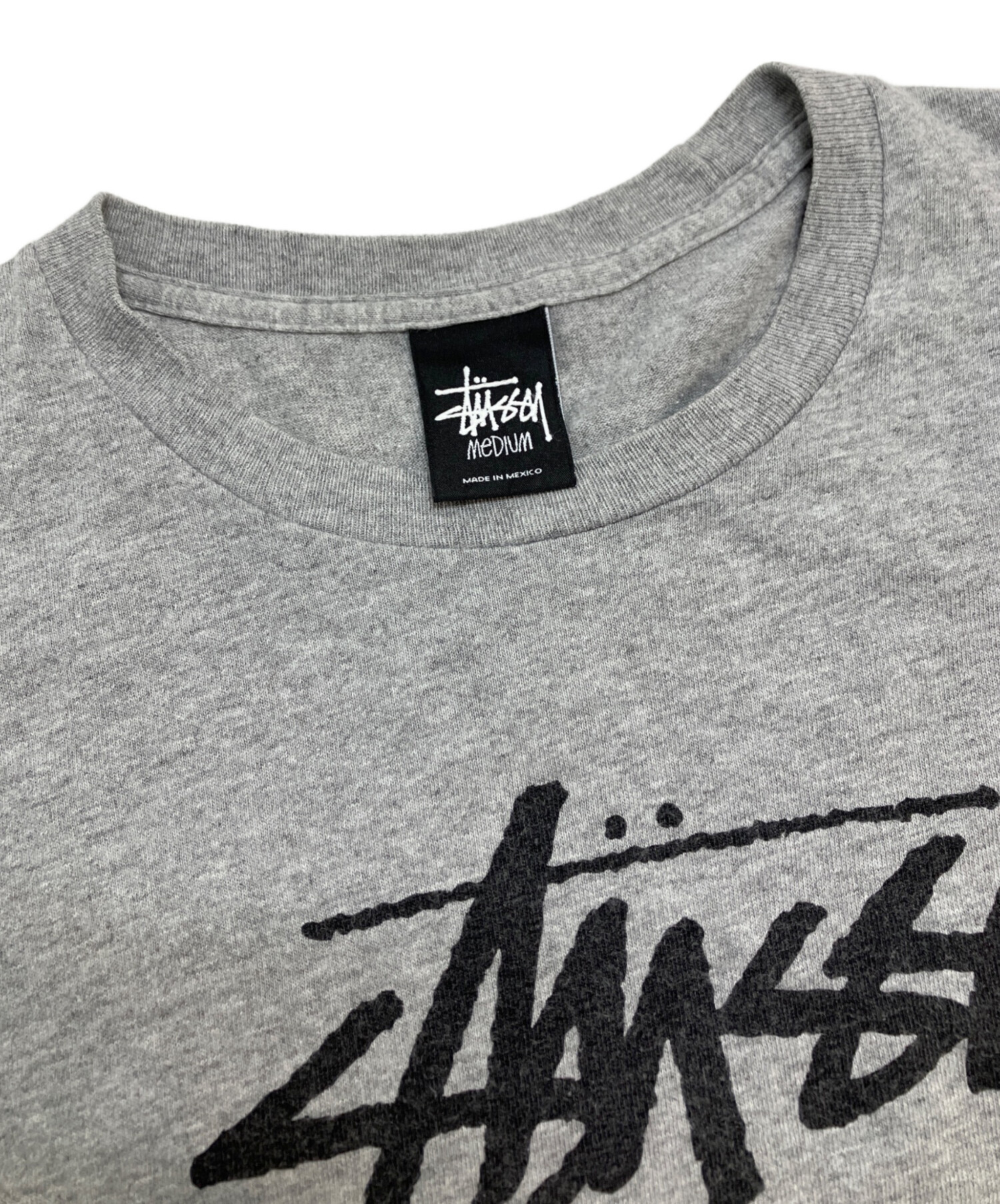 中古・古着通販】stussy (ステューシー) ロゴプリントTシャツ グレー
