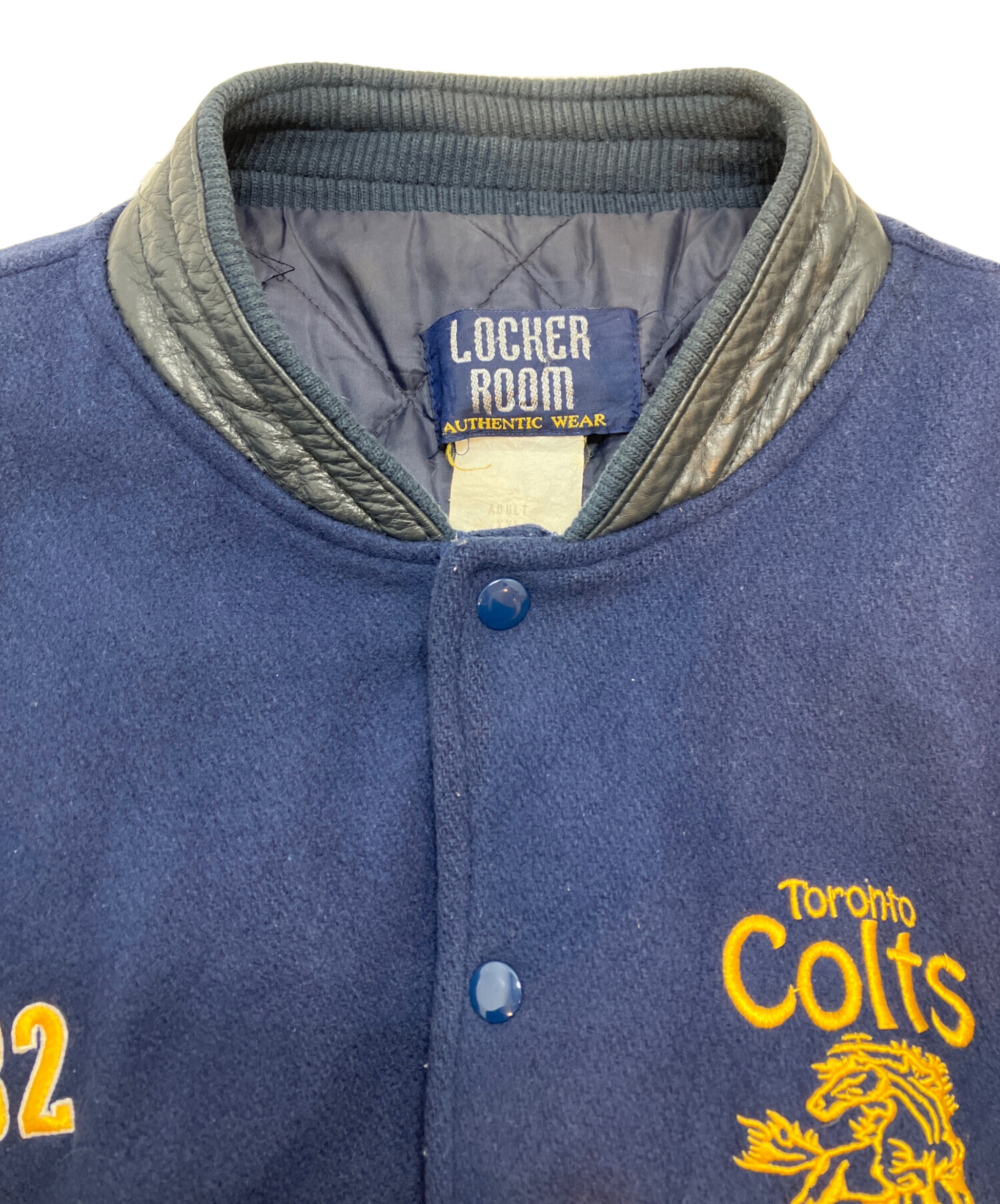 中古・古着通販】LOCKER ROOM (ロッカールーム) 袖レザースタジャン