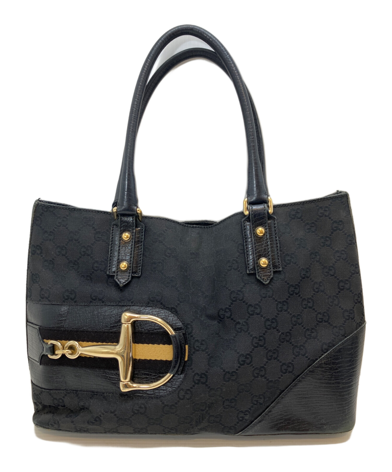 中古・古着通販】GUCCI (グッチ) GGキャンバス ホースビット トート