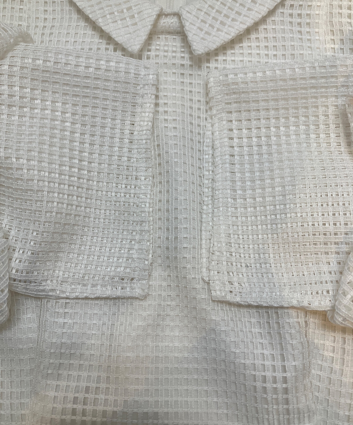 中古・古着通販】CELFORD (セルフォード) メッシュブラウス ホワイト