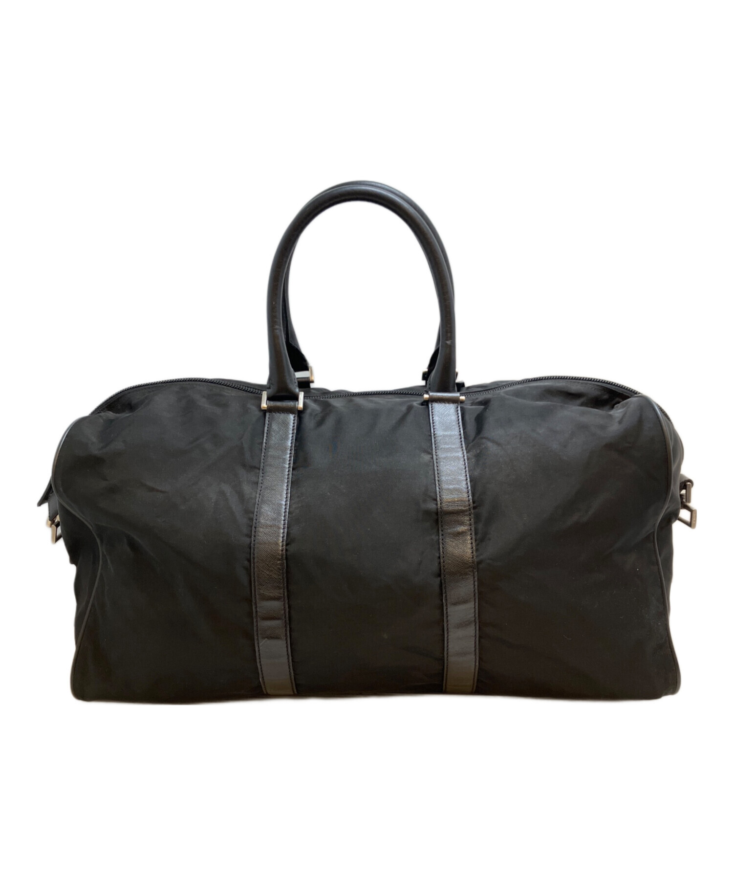 ♡未使用♡ PRADA テスート ２WAY ボストンバッグ カデナ付き ブラック 中古・古着通販】PRADA (プラダ) テスート 2WAYボストンバッグ