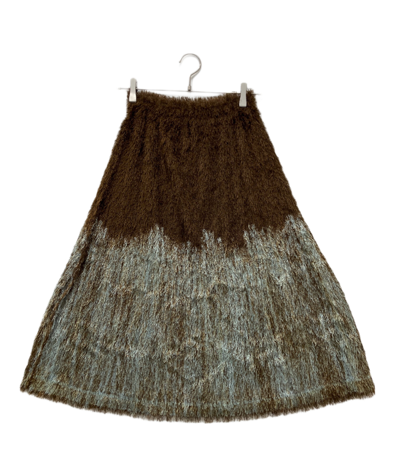 PLEATS PLEASE ダークブラウン フレアスカート 中古・古着通販】PLEATS PLEASE (プリーツプリーズ) ロングスカート