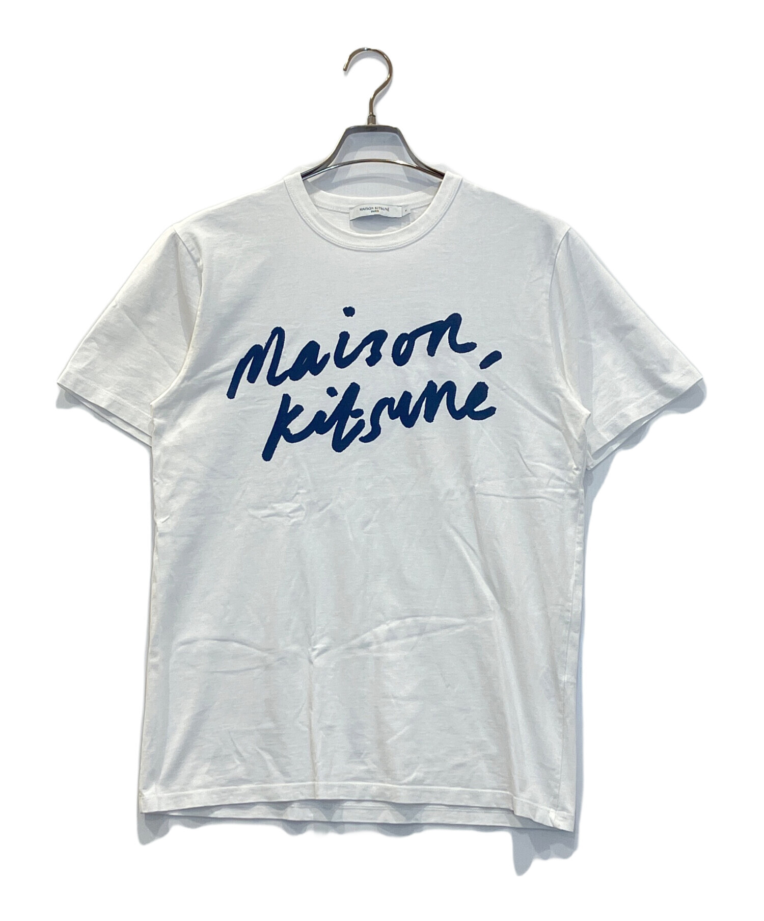 MAISON KITSUNE メゾンキツネ カジュアルシャツ M 白 【古着】【中古】【送料無料】 中古・古着通販】maison kitsune (メゾンキツネ) HANDWRITINGクルー