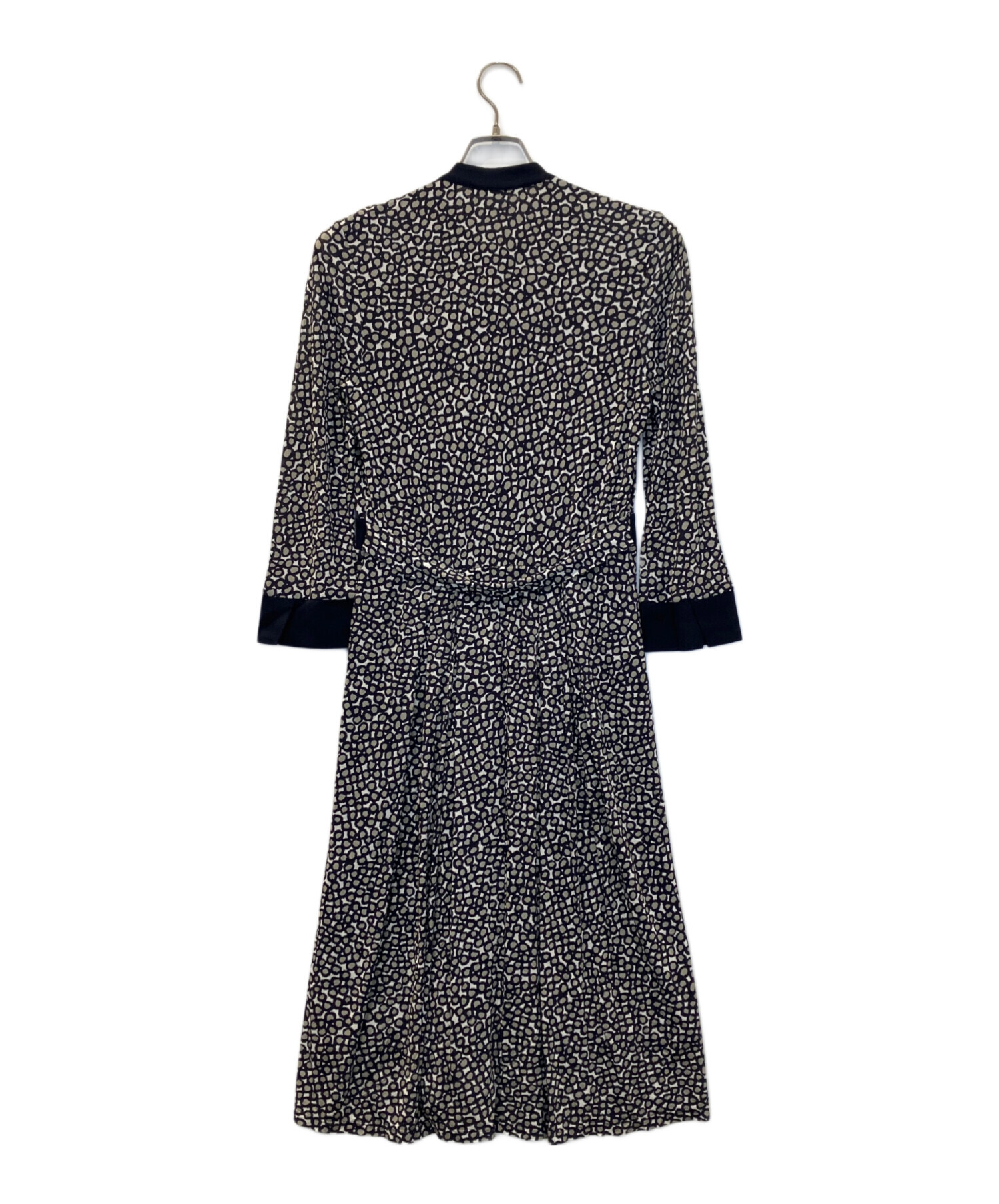 中古・古着通販】MaxMara (マックスマーラ) 総柄ワンピース ブラウン 