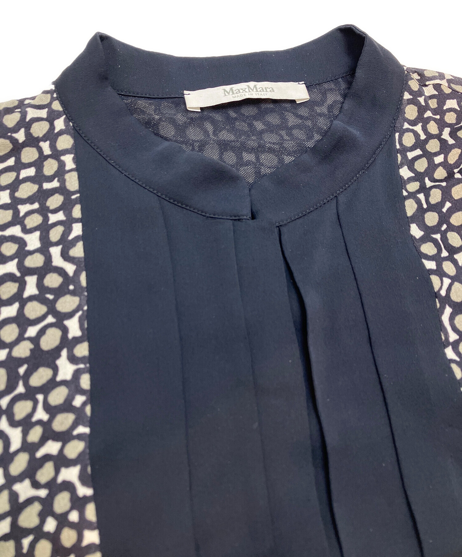中古・古着通販】MaxMara (マックスマーラ) 総柄ワンピース ブラウン
