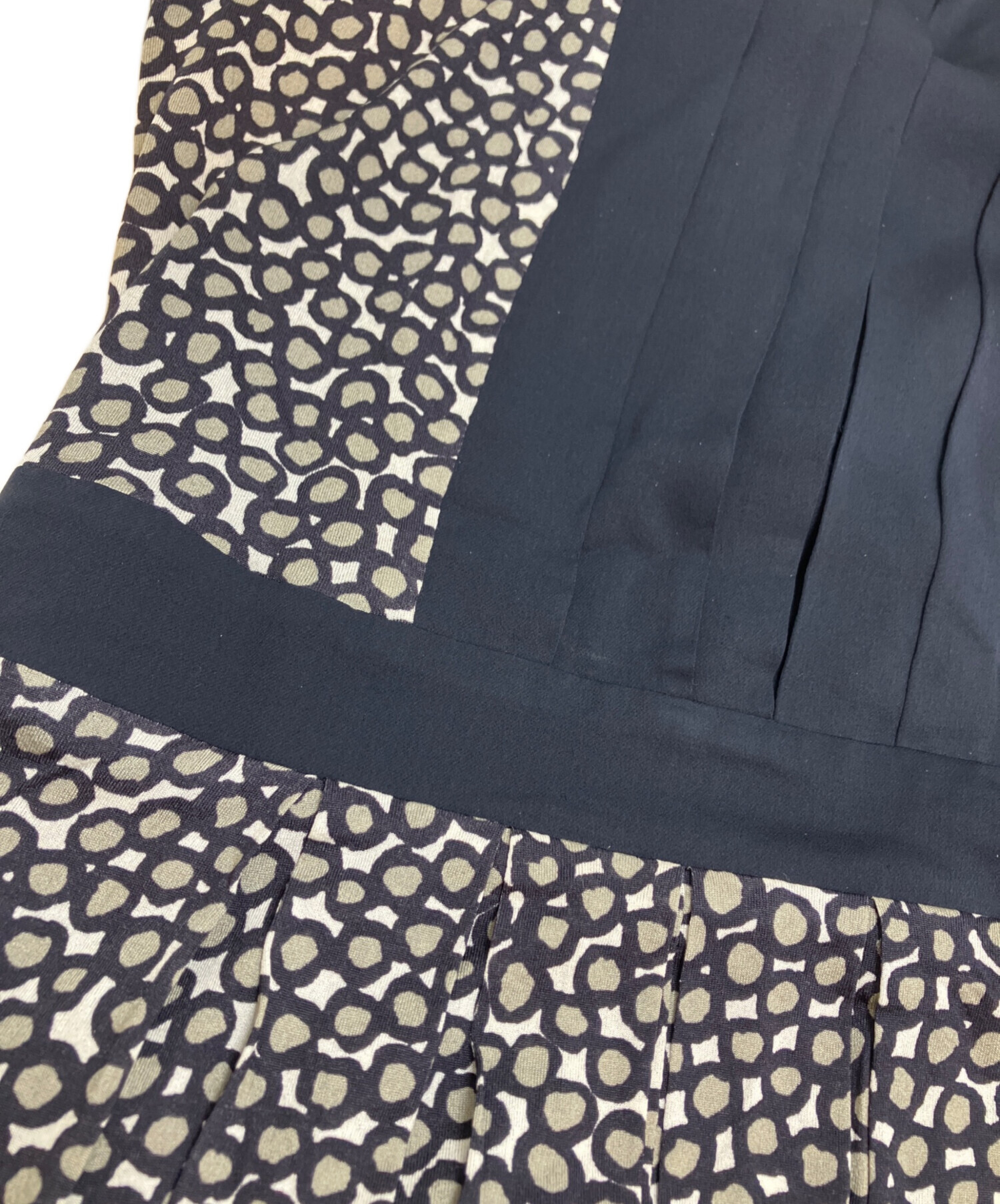中古・古着通販】MaxMara (マックスマーラ) 総柄ワンピース ブラウン