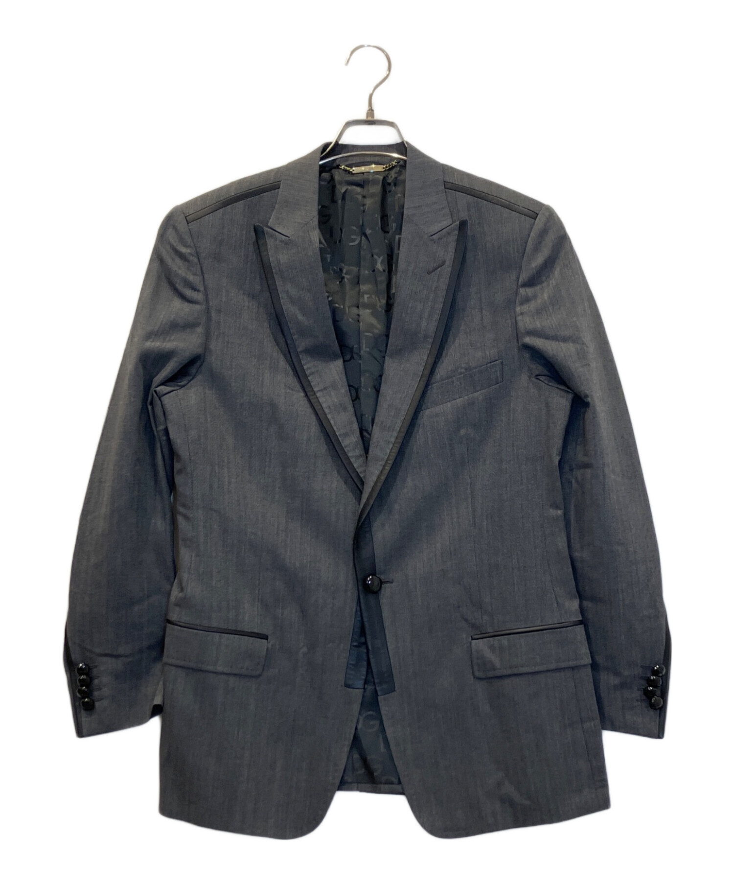 Dolce & Gabbana テーラードジャケット グレー/ネイビー 中古・古着通販】DOLCE & GABBANA (ドルチェ＆ガッバーナ) レザー