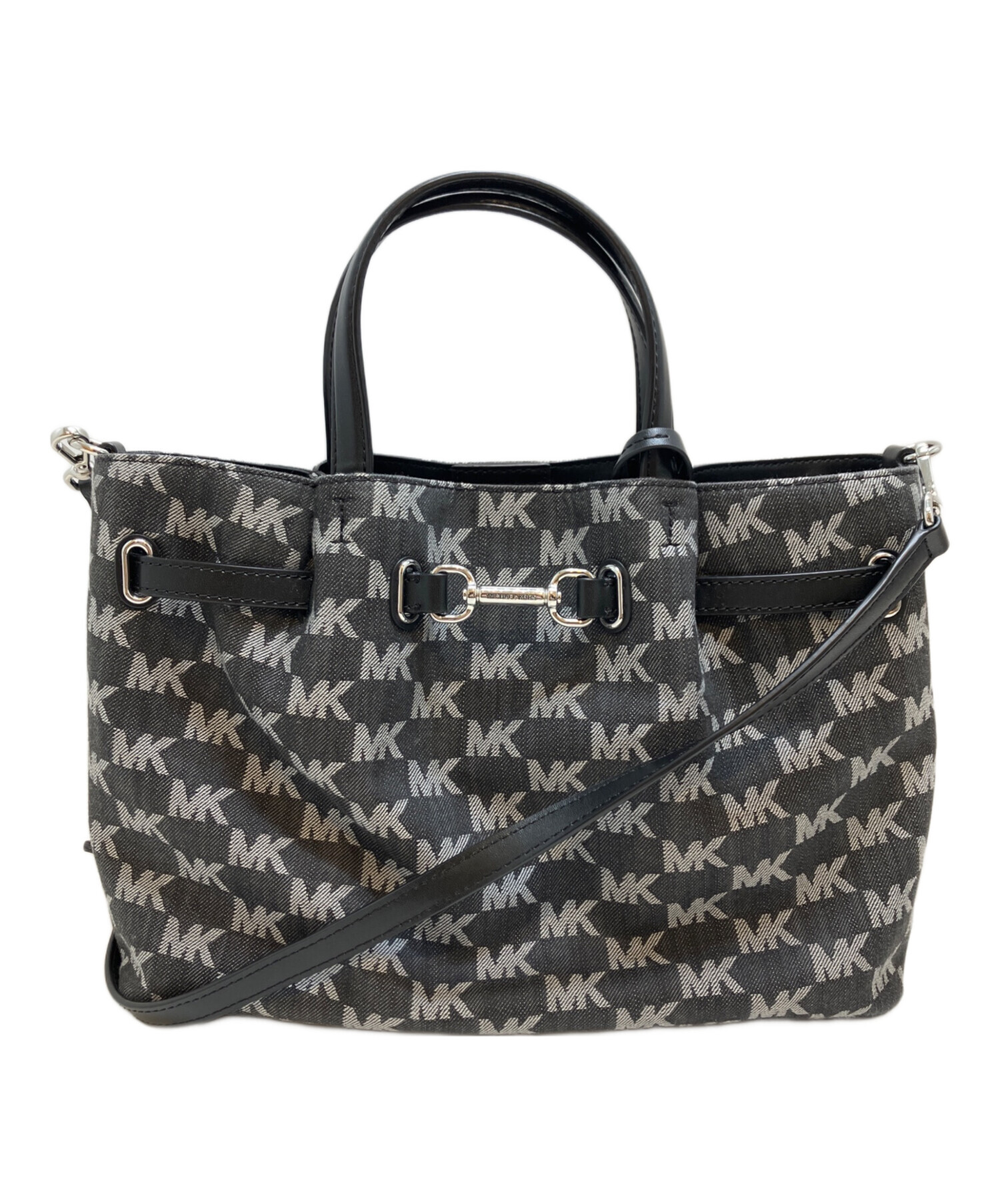 MICHAEL KORS CARSON デニム センタージップ サッチェル 公式