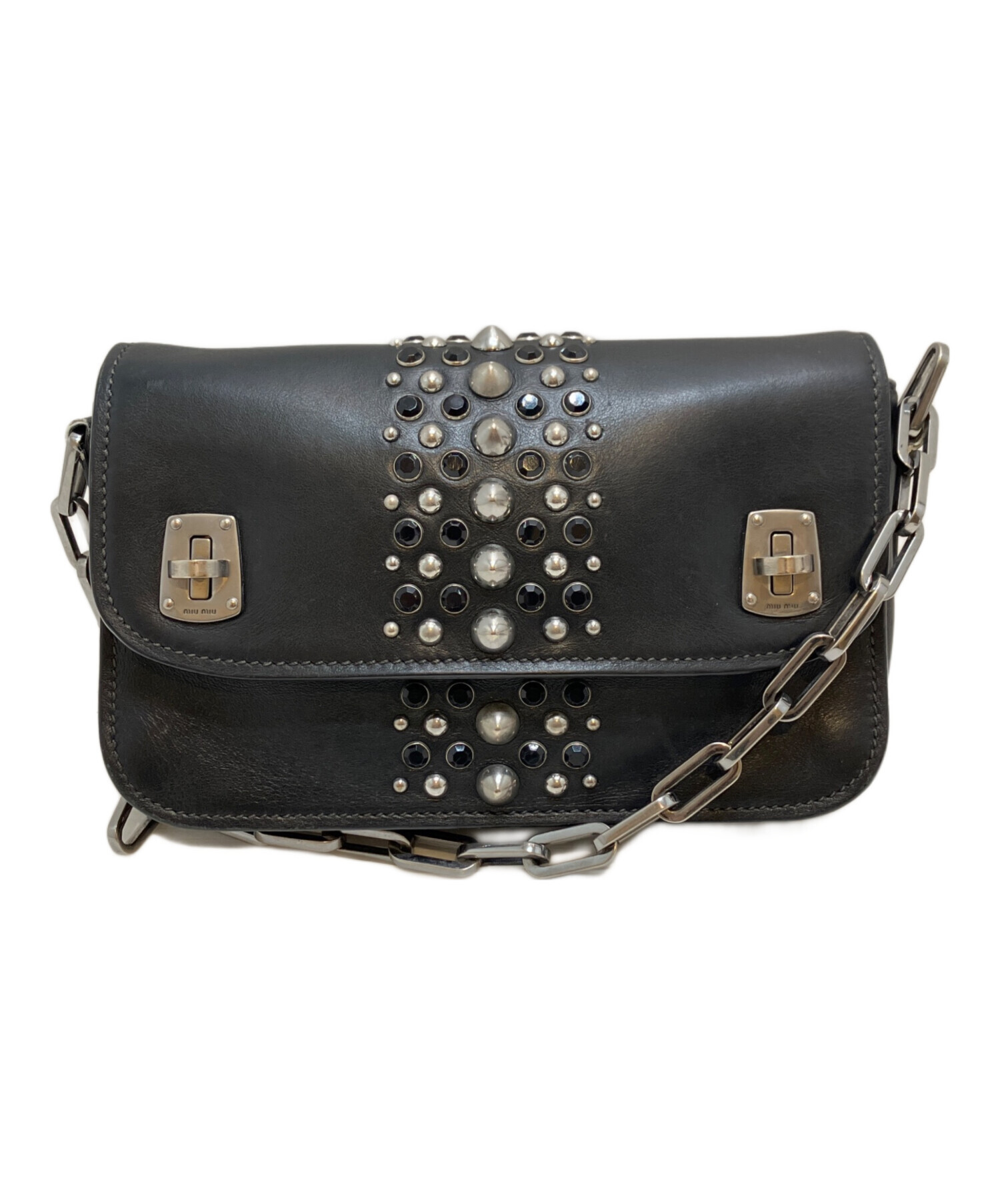 中古・古着通販】MIU MIU (ミュウミュウ) 2WAYスタッズターンロック