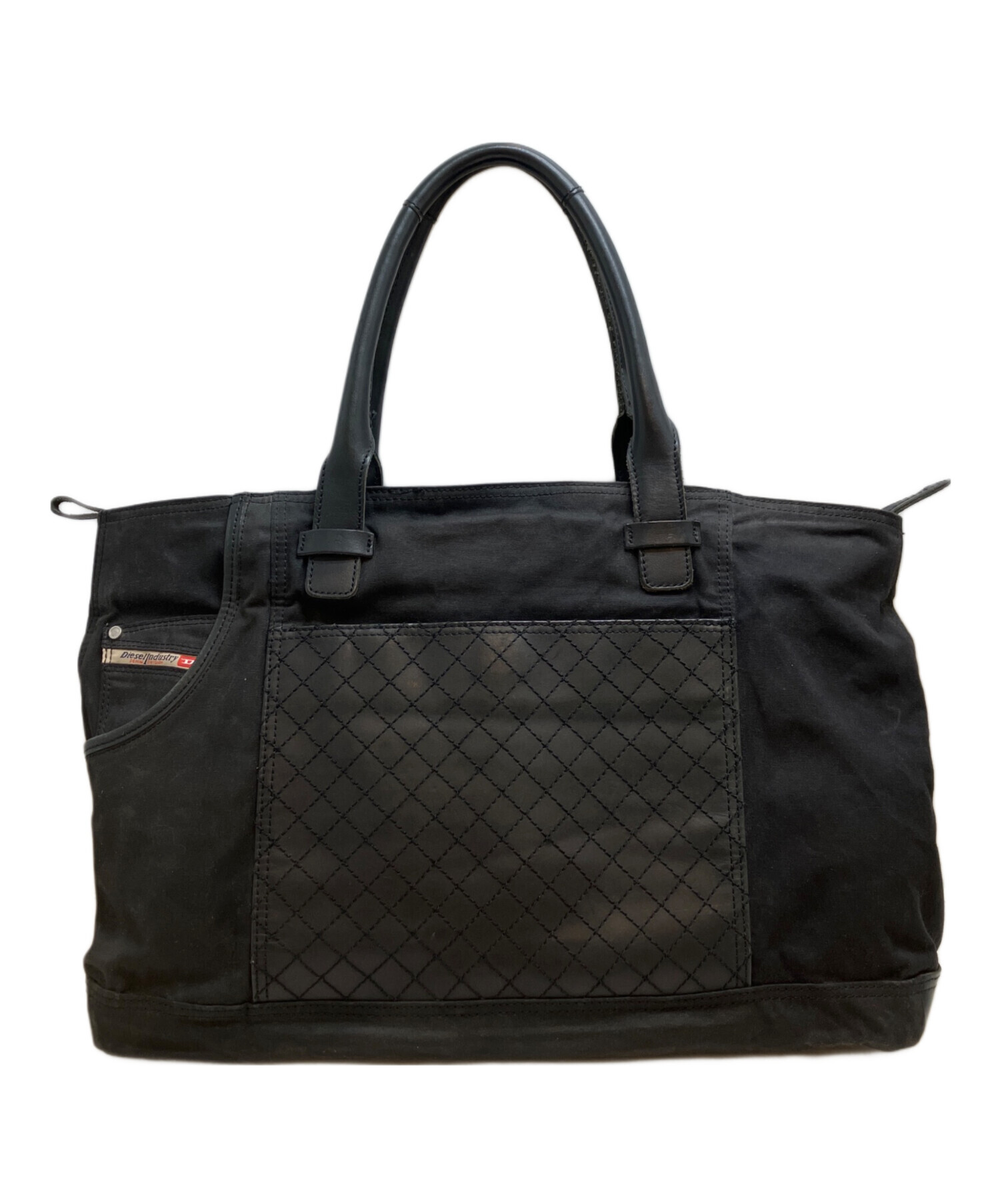 中古・古着通販】DIESEL (ディーゼル) キルティングレザートートバッグ 