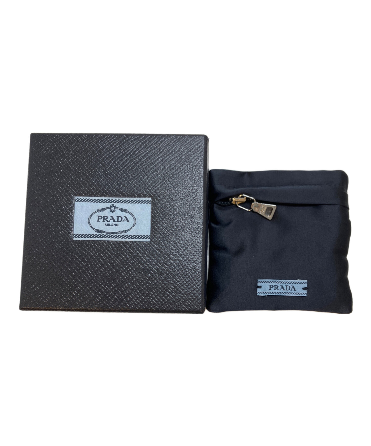 中古・古着通販】PRADA (プラダ) エナメル メタル ピアス ゴールド