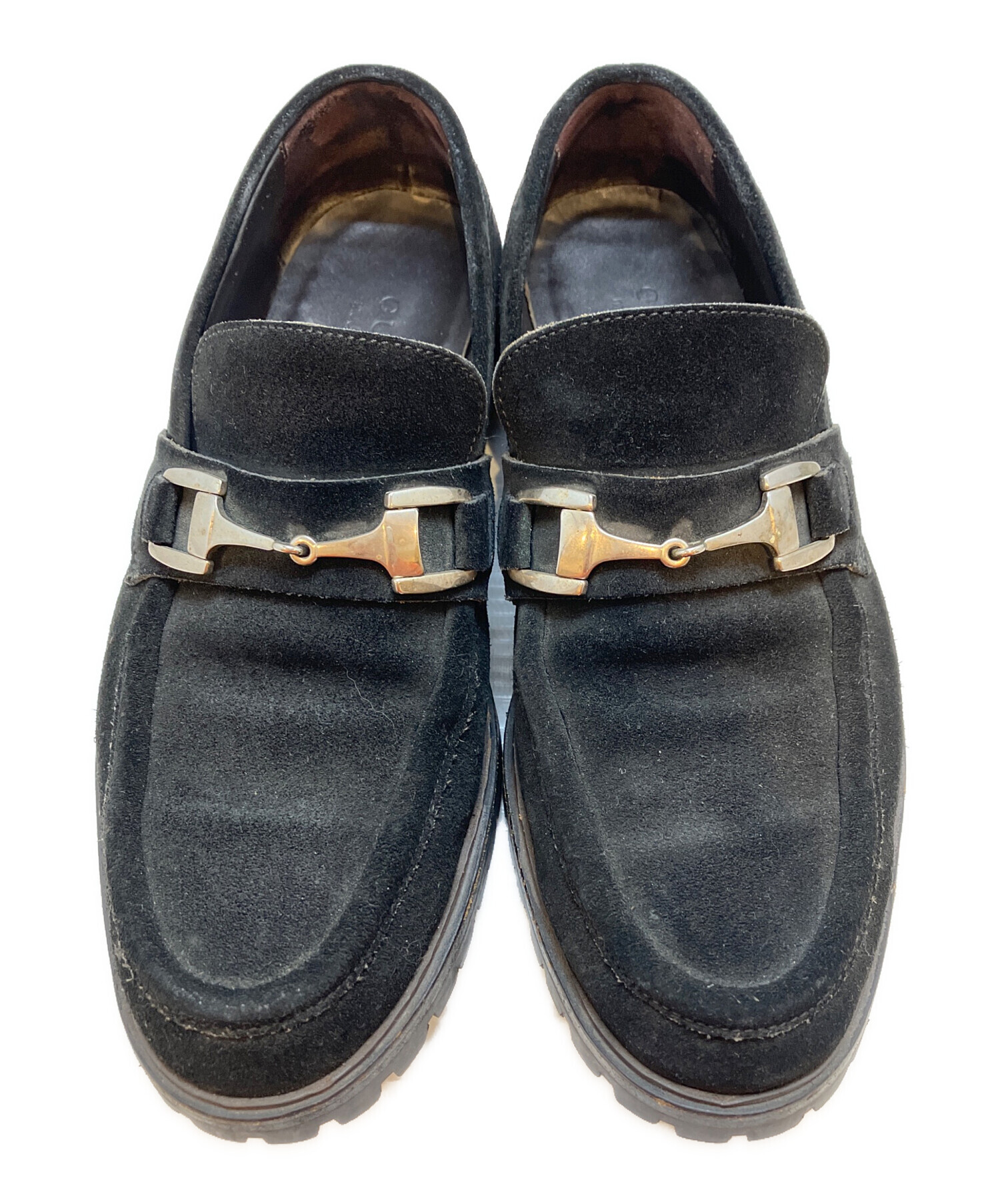 中古・古着通販】GUCCI (グッチ) ホースビットスエードローファー