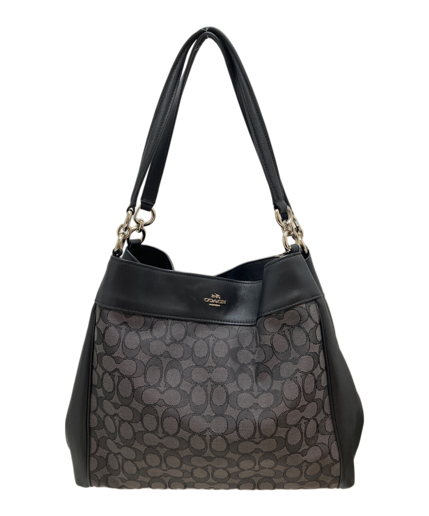 中古・古着通販】COACH (コーチ) シグネチャートートバッグ グレー