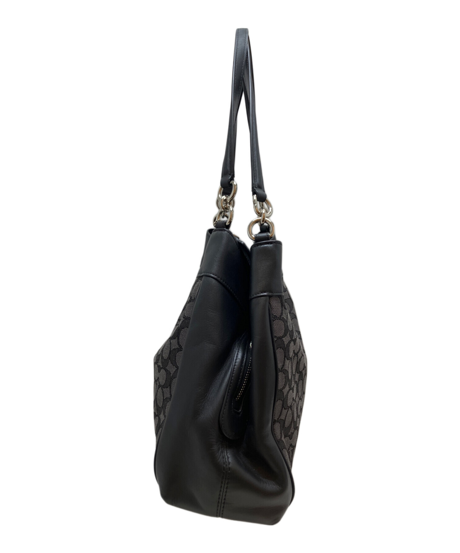 交渉中★COACH シグネチャー トートバッグ 中古・古着通販】COACH (コーチ) シグネチャートートバッグ グレー