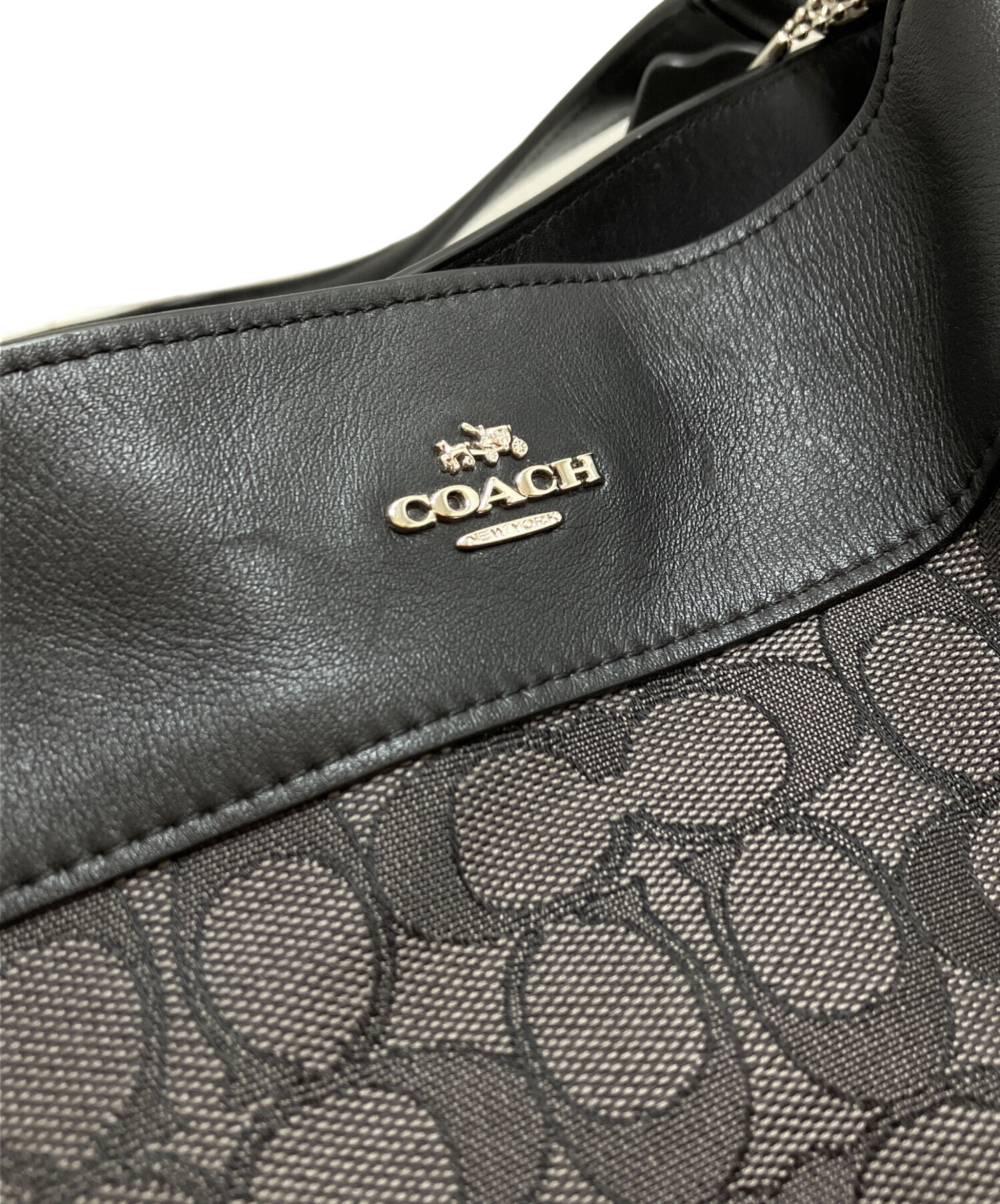 中古・古着通販】COACH (コーチ) シグネチャートートバッグ グレー