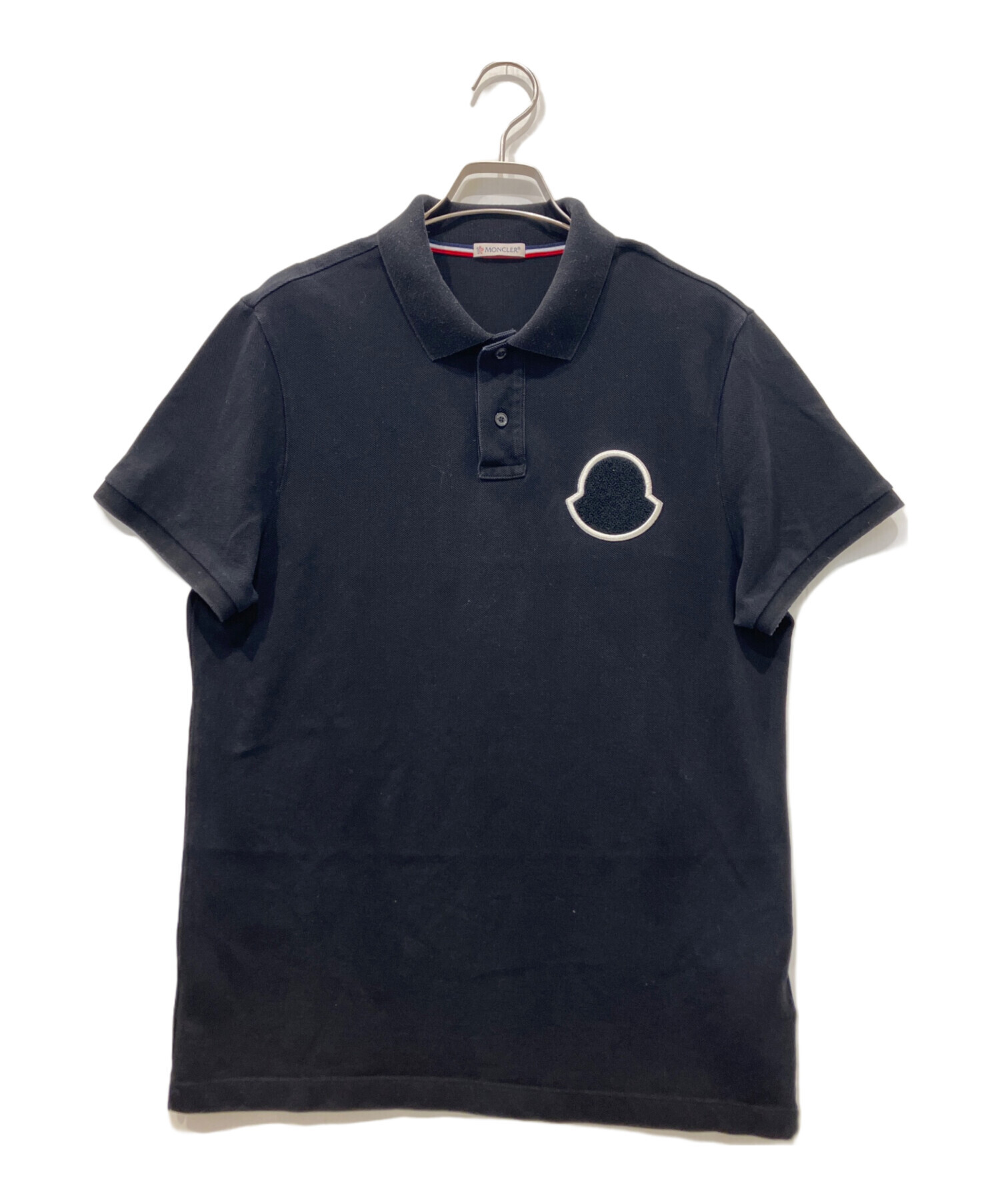 中古・古着通販】MONCLER (モンクレール) ポロシャツ ブラック サイズ