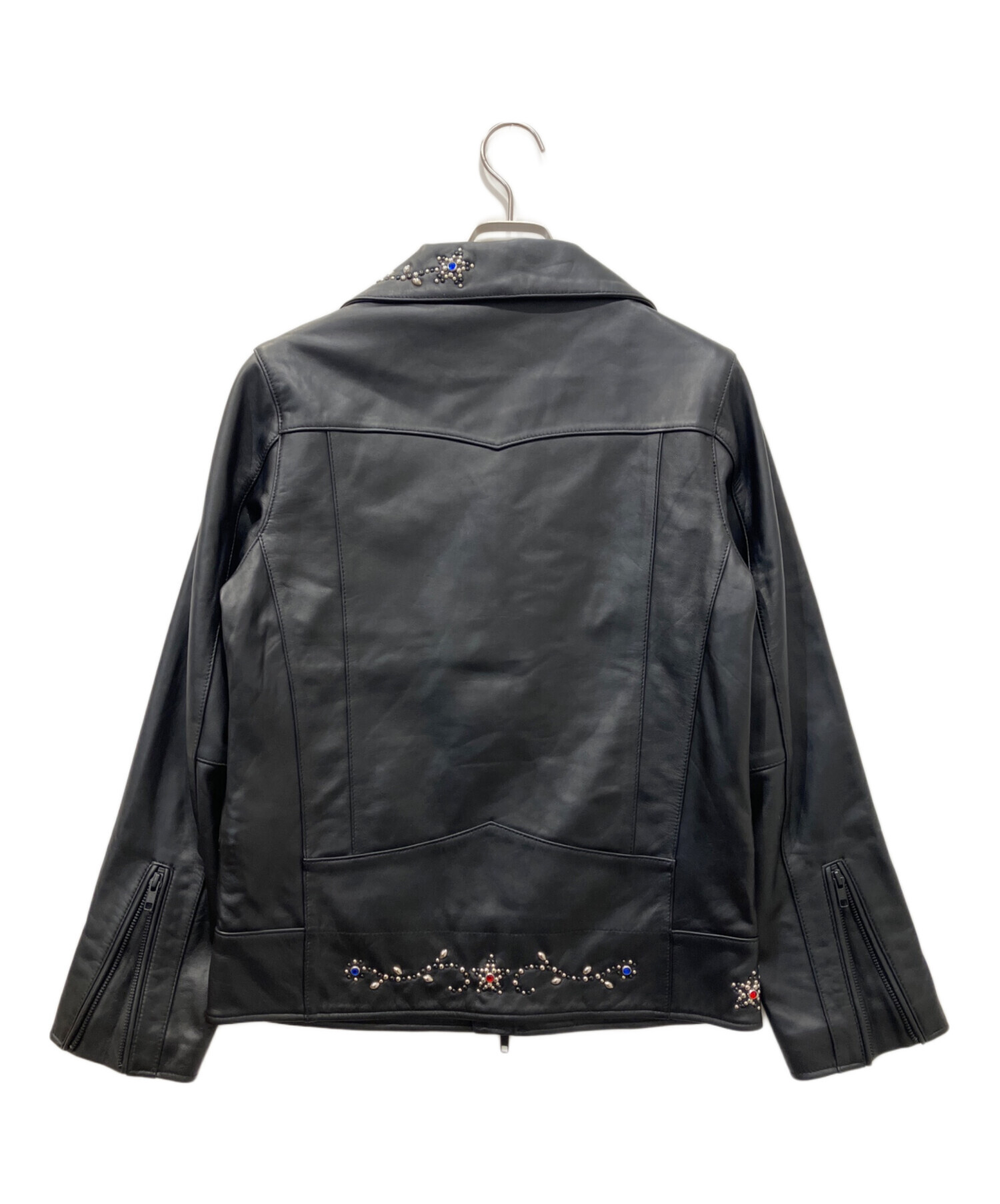 中古・古着通販】nine eight (ナインエイト) ラムレザーライダース