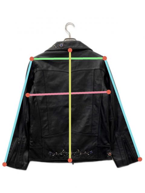 中古・古着通販】nine eight (ナインエイト) ラムレザーライダース