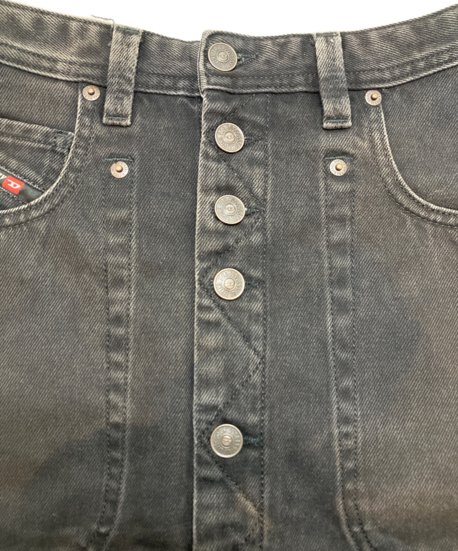 中古・古着通販】DIESEL (ディーゼル) デニムロングスカート ブラック 