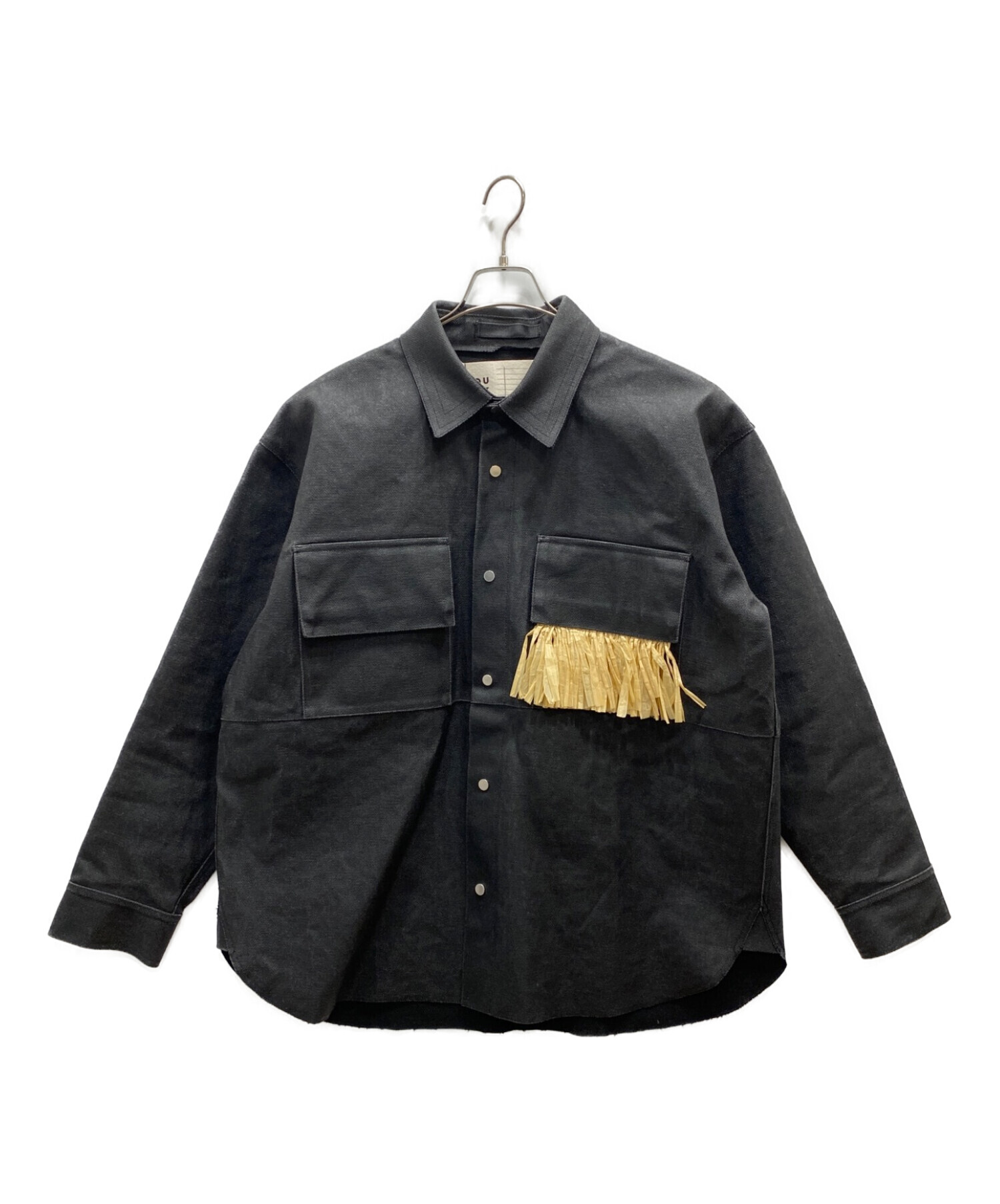 中古・古着通販】OUAT (オーユーエーティー) CPOシャツ ブラック 