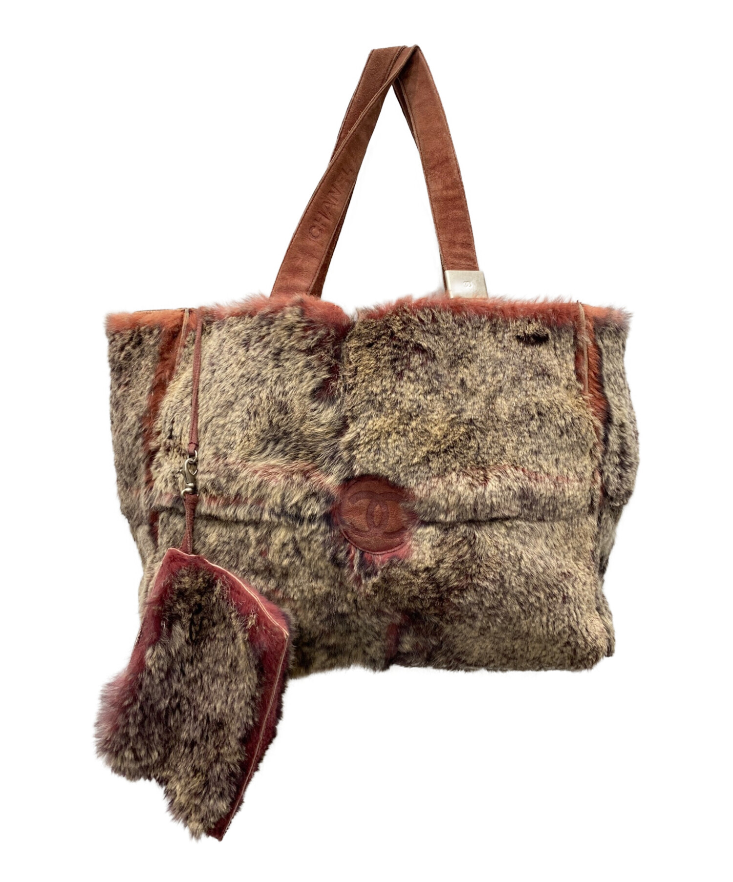 美品✨ シャネルトートバッグ ラパン ファー ココマーク ポーチ付き