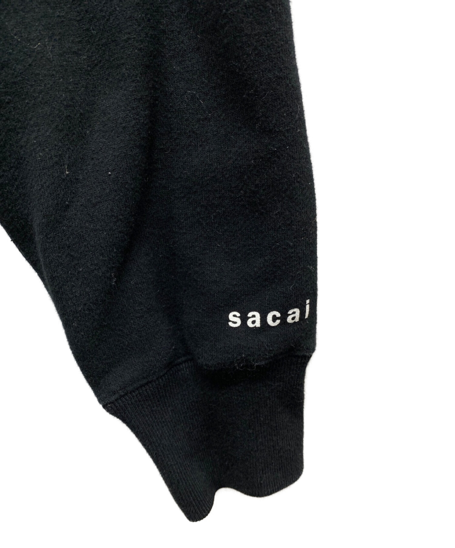 中古・古着通販】sacai (サカイ) Bar Italia Hoodie ブラック サイズ:S 中古・古着通販】sacai (サカイ) Bar Italia Hoodie ブラック サイズ:S