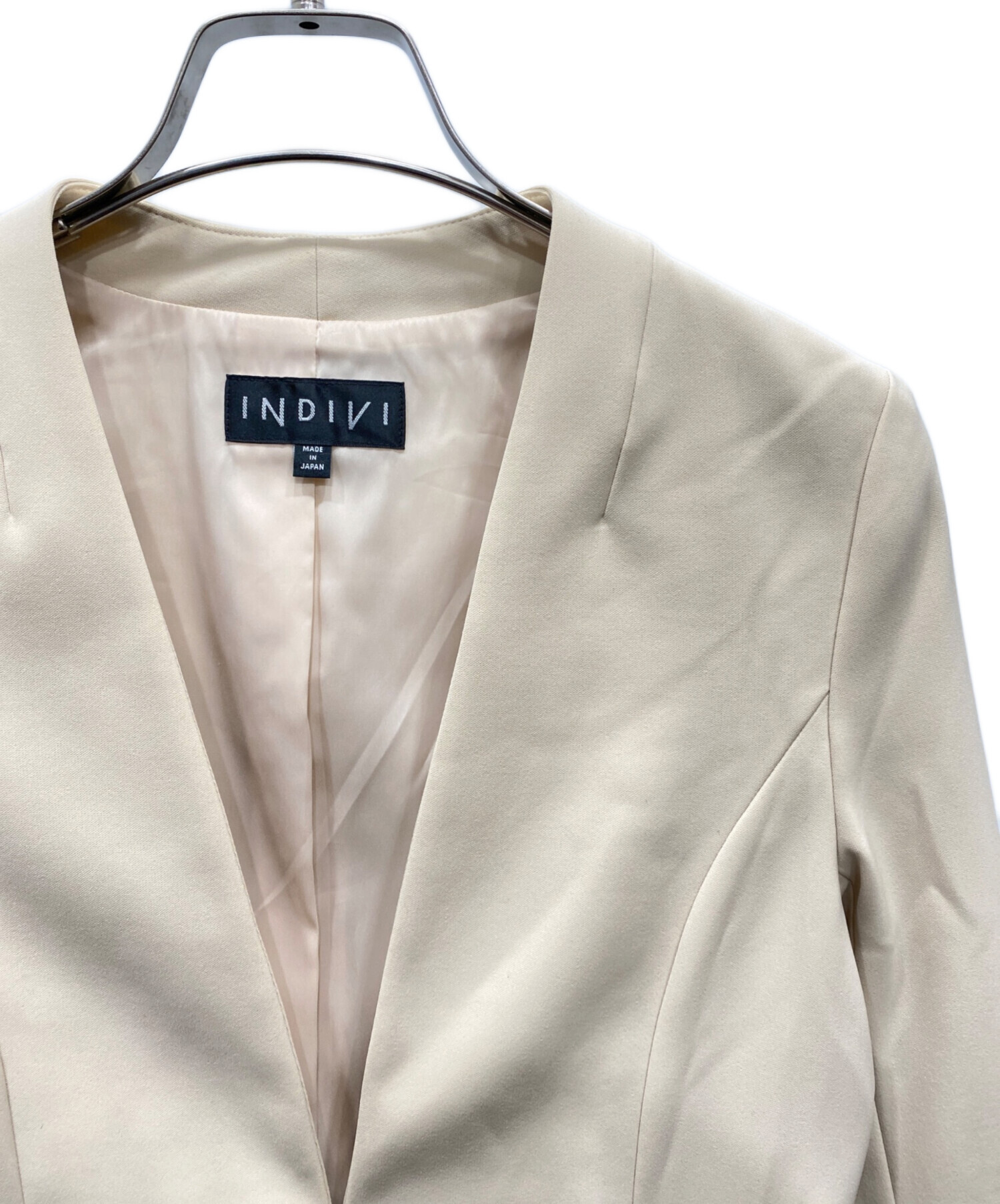 中古・古着通販】INDIVI (インディヴィ) ノーカラージャケット