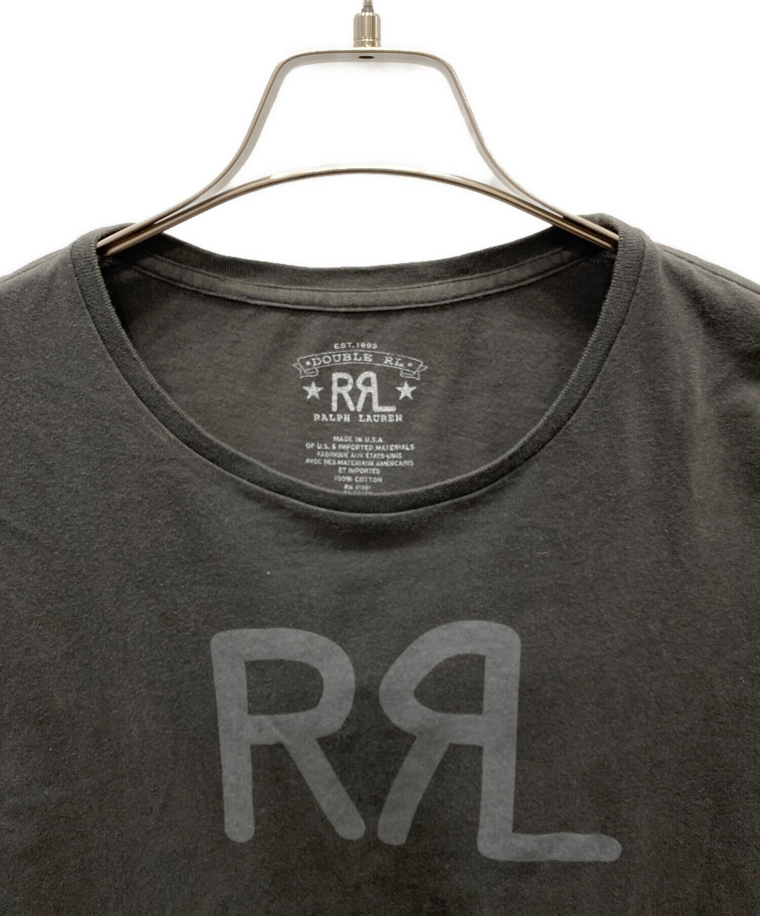 RRL ロゴプリント Tシャツ Sサイズ グレー RRL (ダブルアールエル) SS 