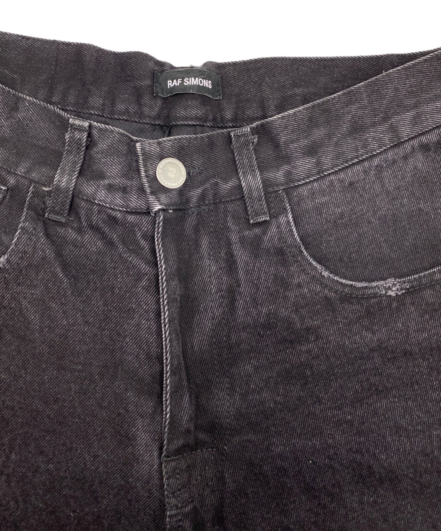 中古・古着通販】RAF SIMONS (ラフシモンズ) DESTROYED DENIM PANTS