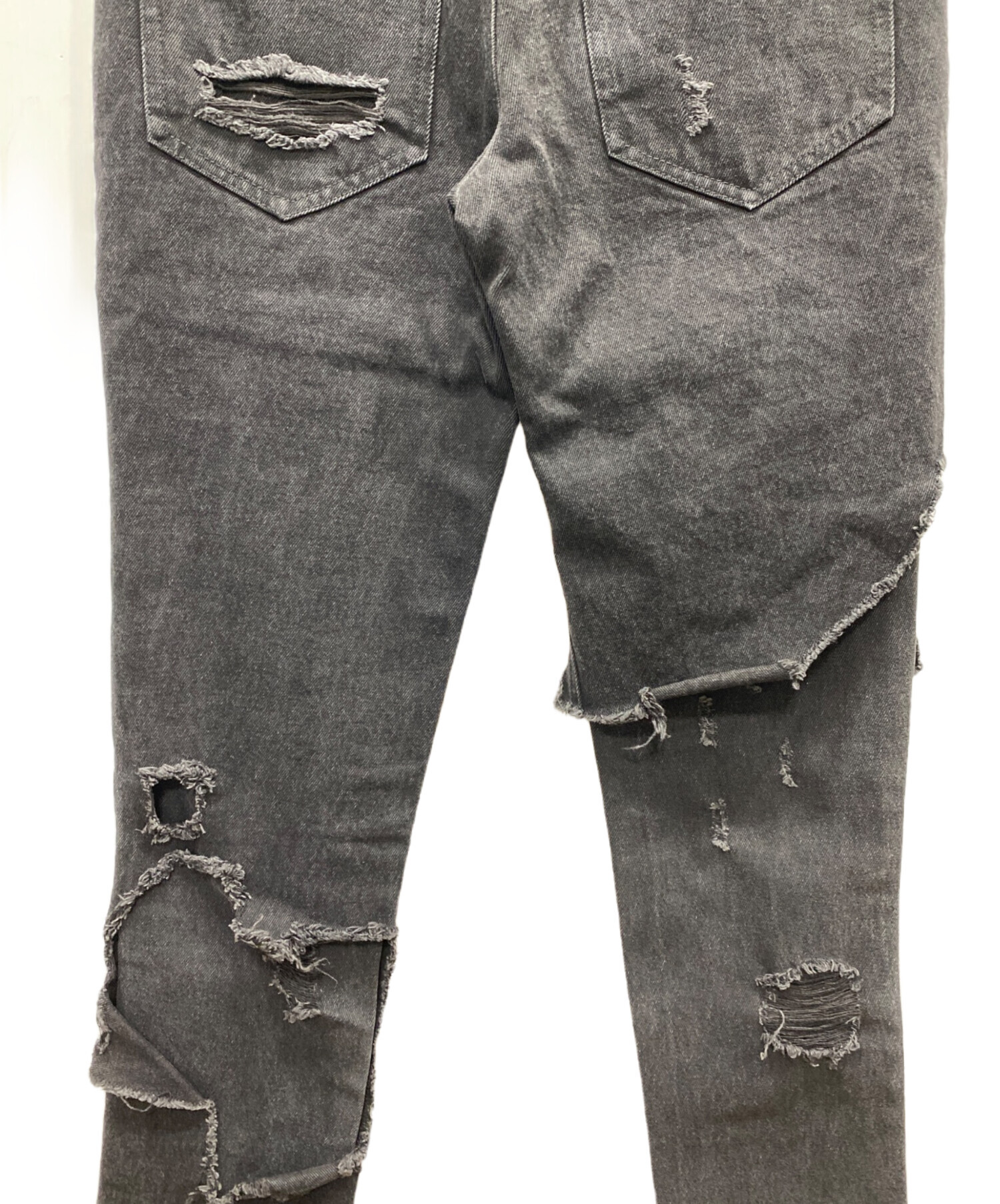 中古・古着通販】RAF SIMONS (ラフシモンズ) DESTROYED DENIM PANTS