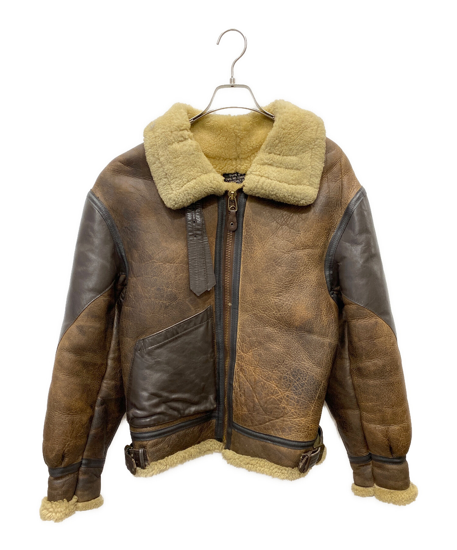 AVIREX B-3 レザージャケット ブラウンサイズ36