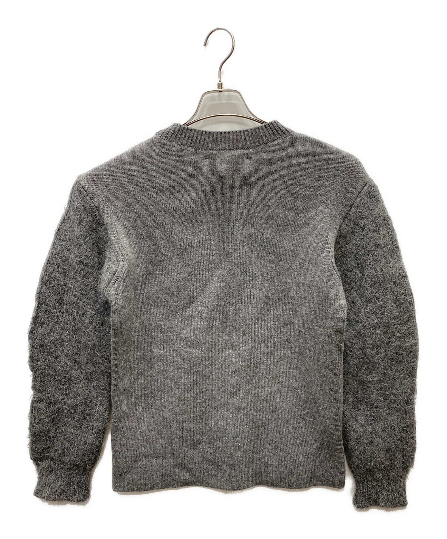 美品　クリーニング済み　JIL SANDER グレー ニットセーター 46 美品 クリーニング済み JIL SANDER グレー ニットセーター 46 JIL