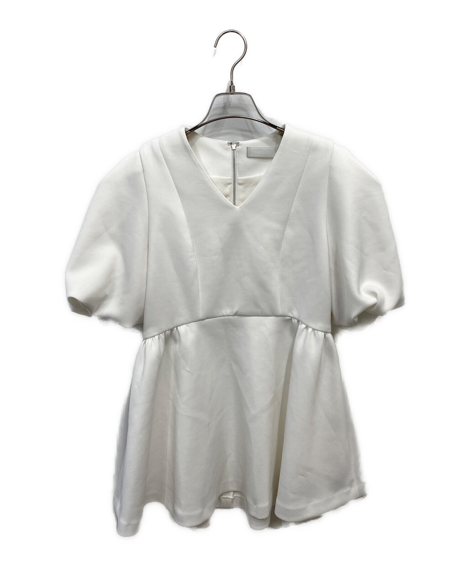 CELFORD(セルフォード) チュニック サイズ38 M レディース美品  - ベージュ×白 半袖 CELFORD（セルフォード） 半袖チュニック 38 ホワイト レディース