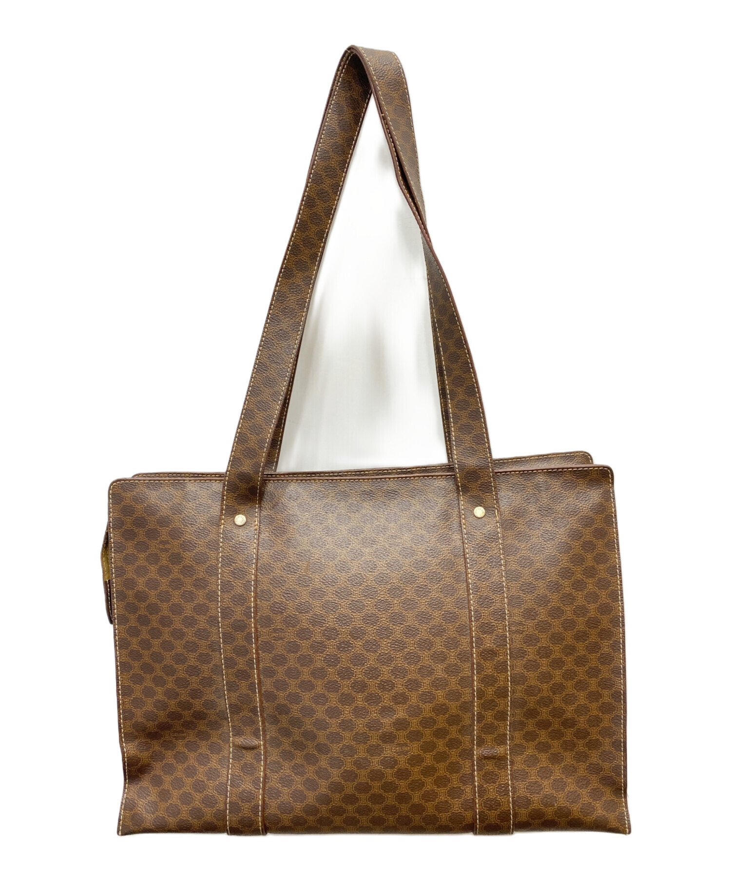 中古・古着通販】CELINE (セリーヌ) マカダムトートバック ブラウン