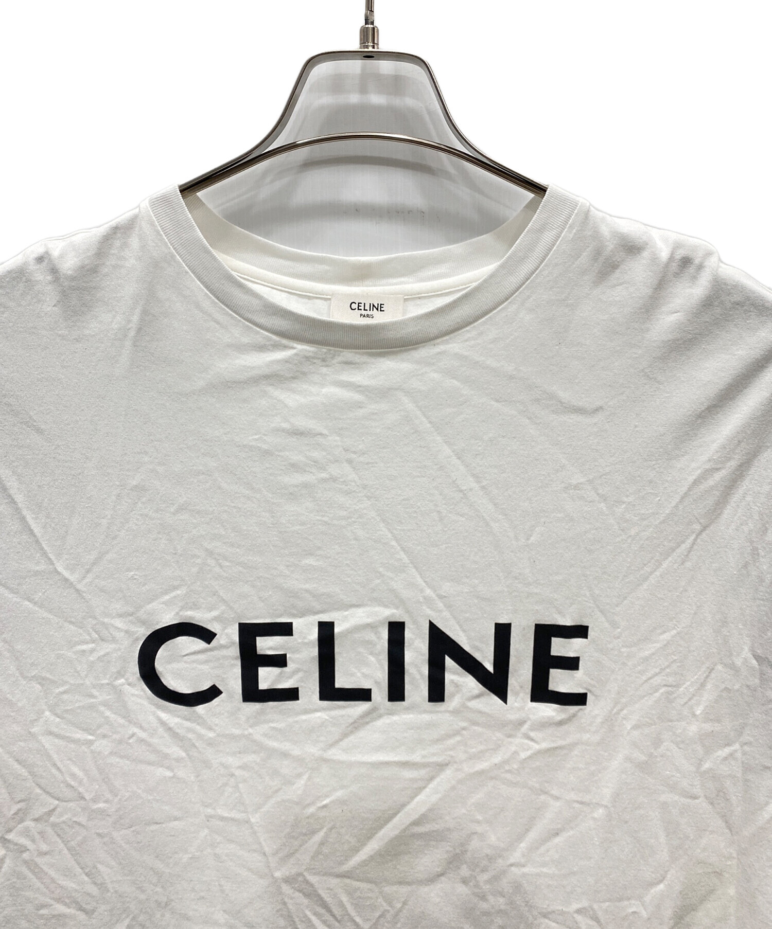 中古・古着通販】CELINE (セリーヌ) レオパード切替 クルーネック半袖T