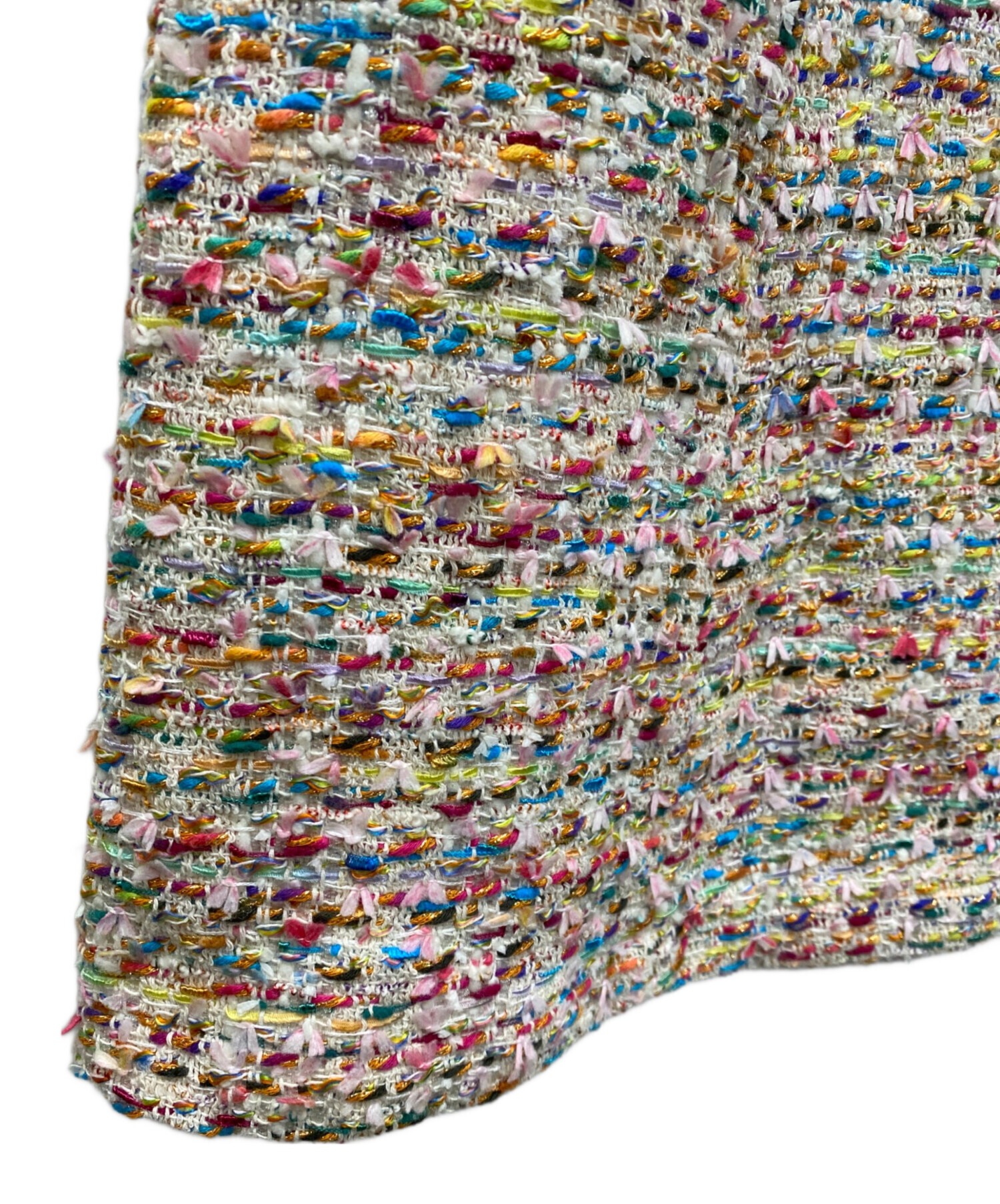 美品TOCCA ノースリーブワンピース 2 ツイード チェック 黒×ピンク