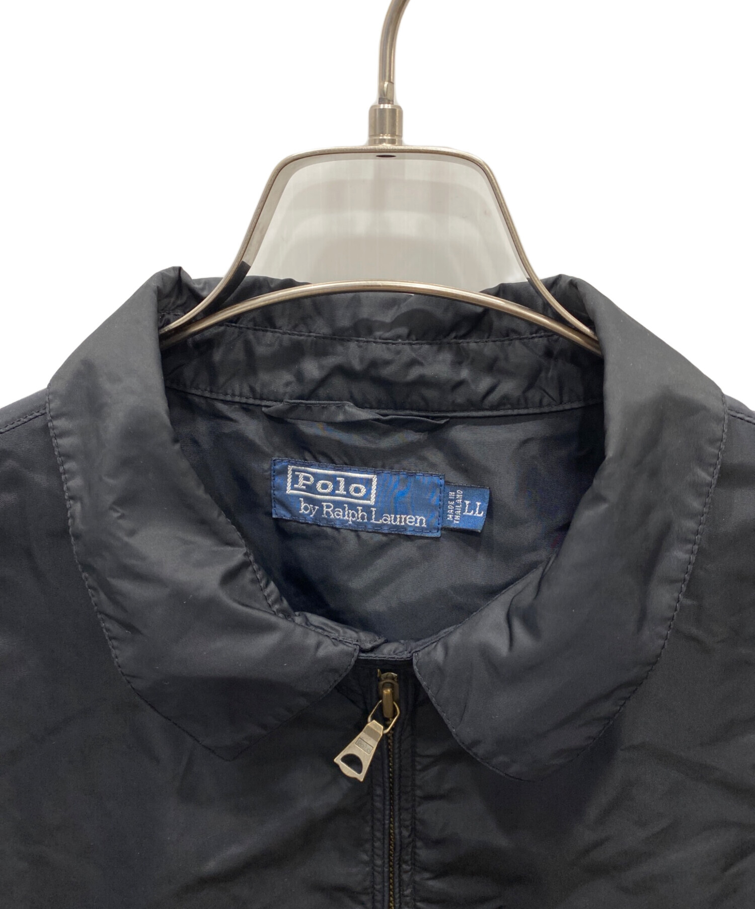ポロ・ラルフ・ローレン ブラックナイロンジャケット　スイングトップ 中古・古着通販】POLO RALPH LAUREN (ポロ・ラルフローレン