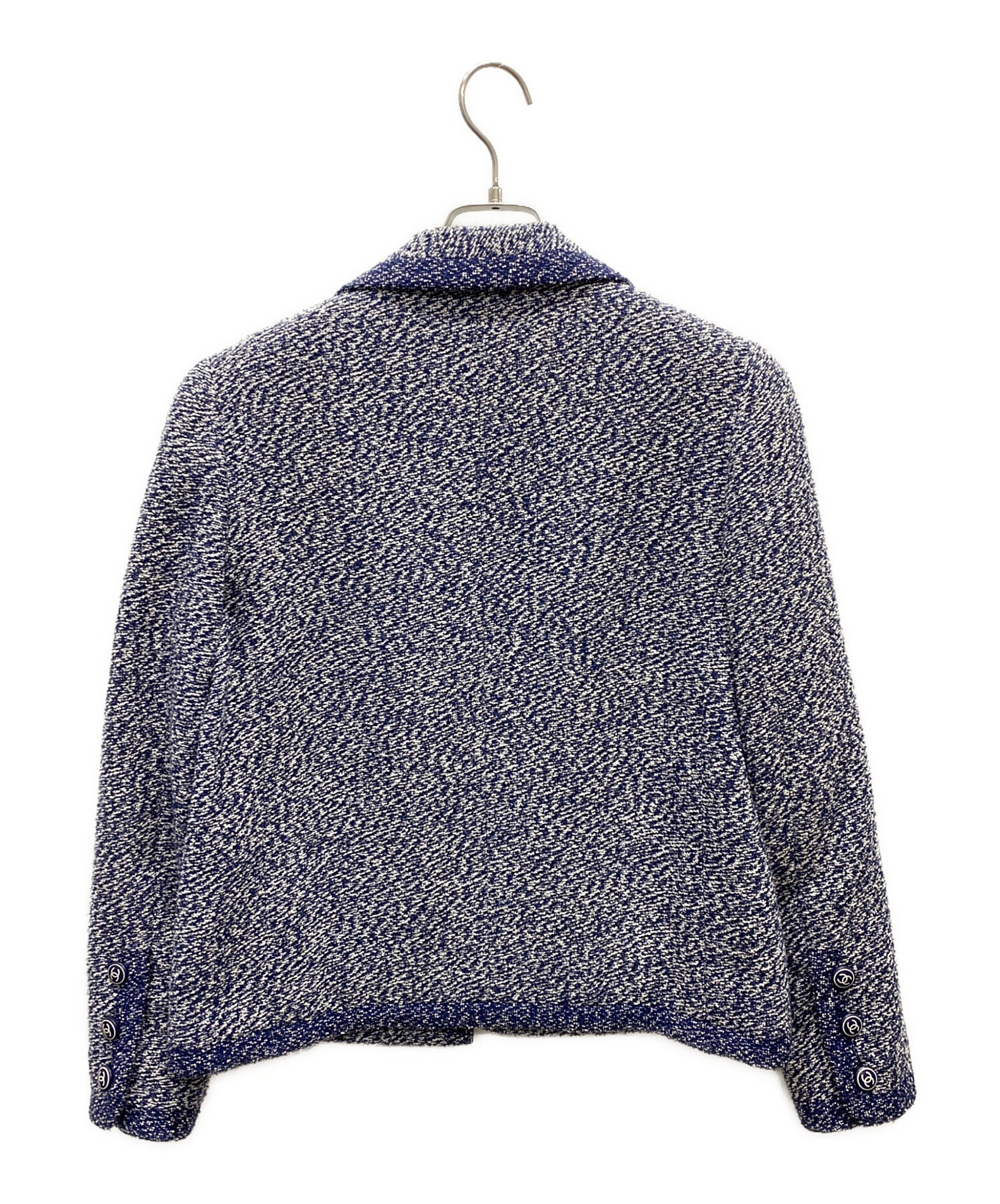 中古・古着通販】CHANEL (シャネル) ツイードセットアップ ネイビー