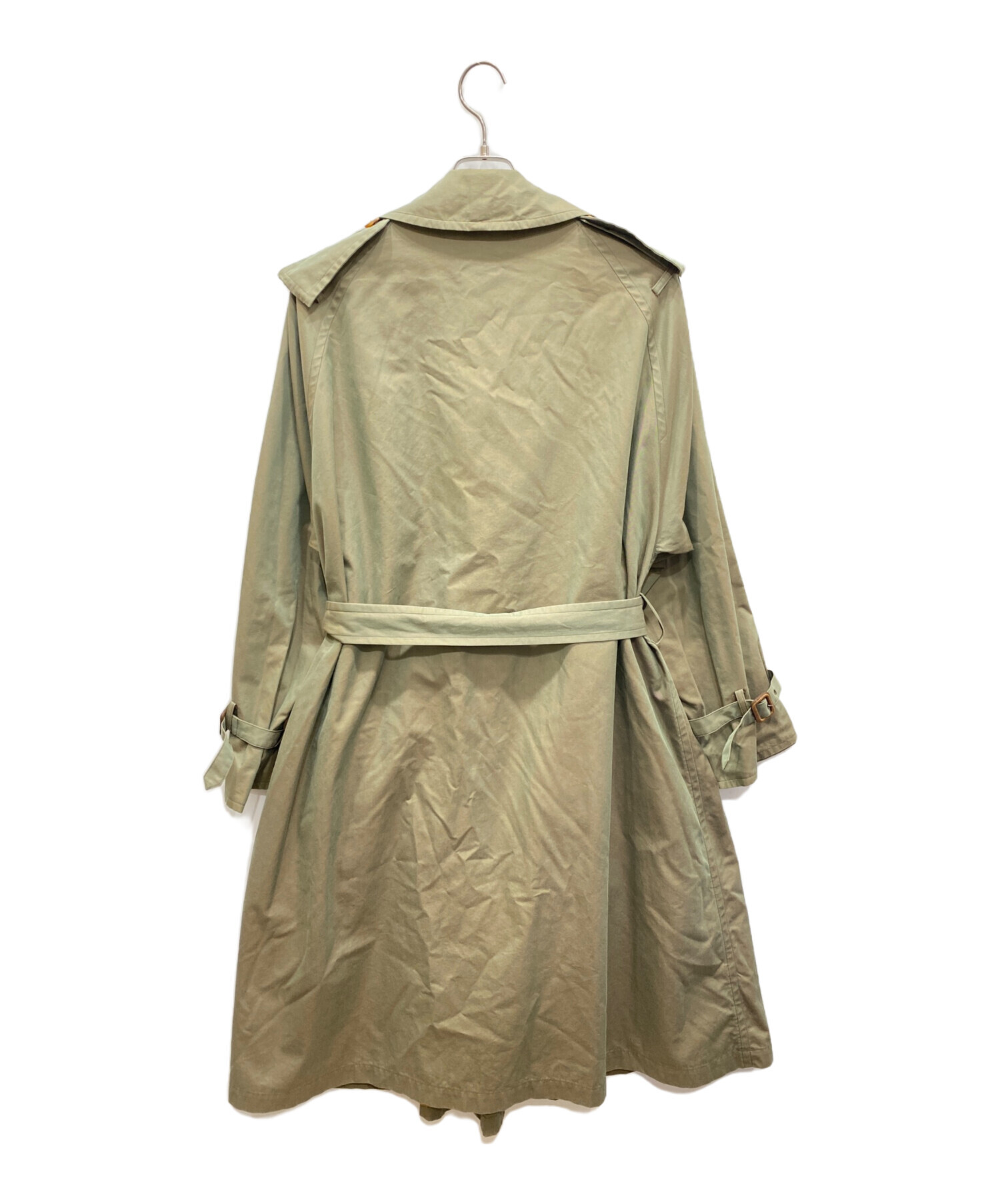 AURALEE FINX CHAMBRAY BIG TRENCH COAT 4