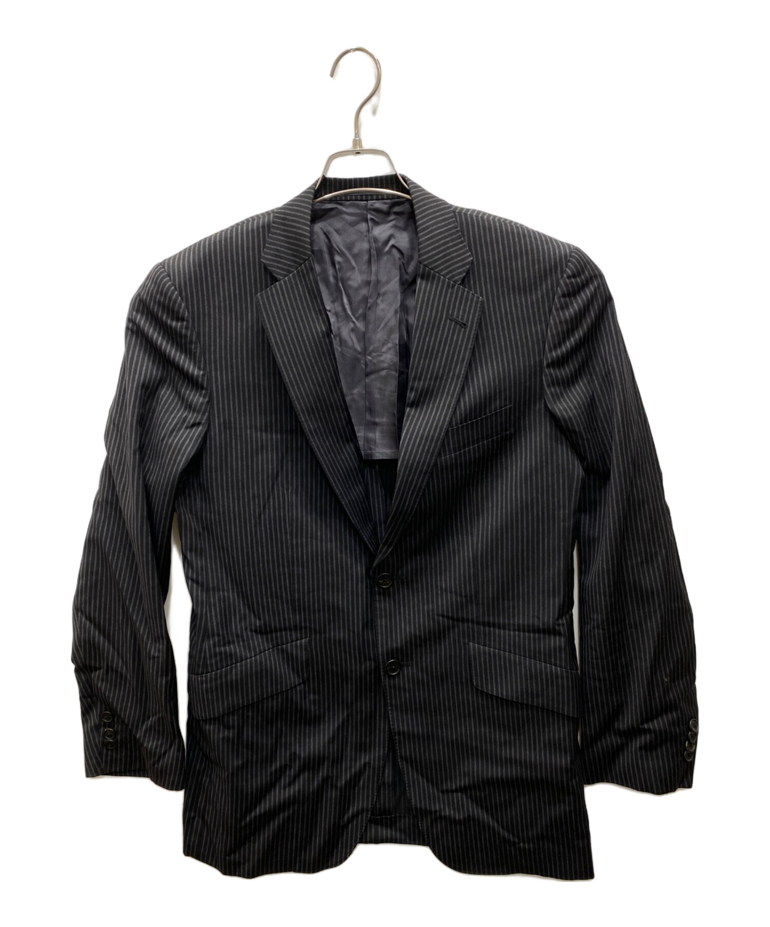 【中古】ポールスミス PAUL SMITH ermenegildo zegna テーラードジャケット ブレザー アウター シングル ウール 黒 中古・古着通販】Paul Smith (ポールスミス) Ermenegildo Zegna