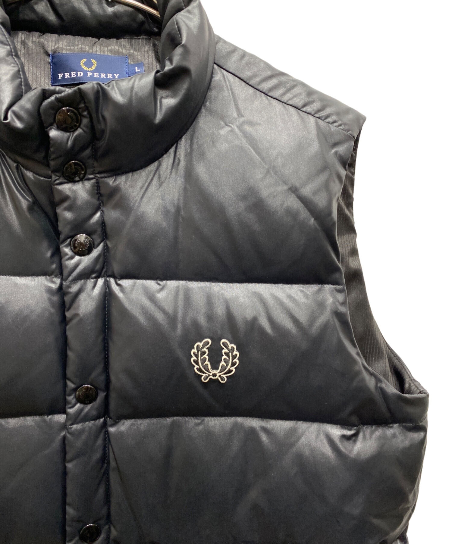 中古・古着通販】FRED PERRY (フレッドペリー) ダウンベスト ブラック