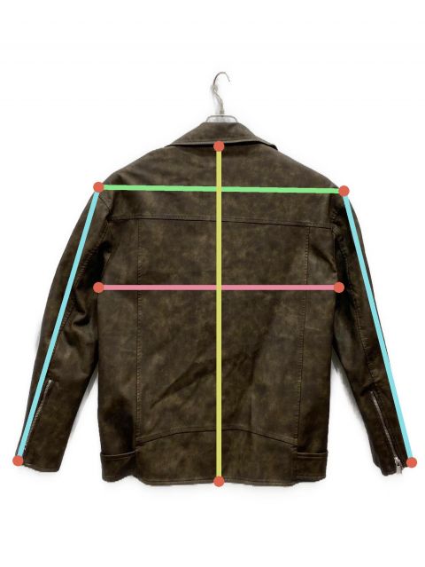 中古・古着通販】ACLENT (アクレント) ライダースジャケット ブラウン