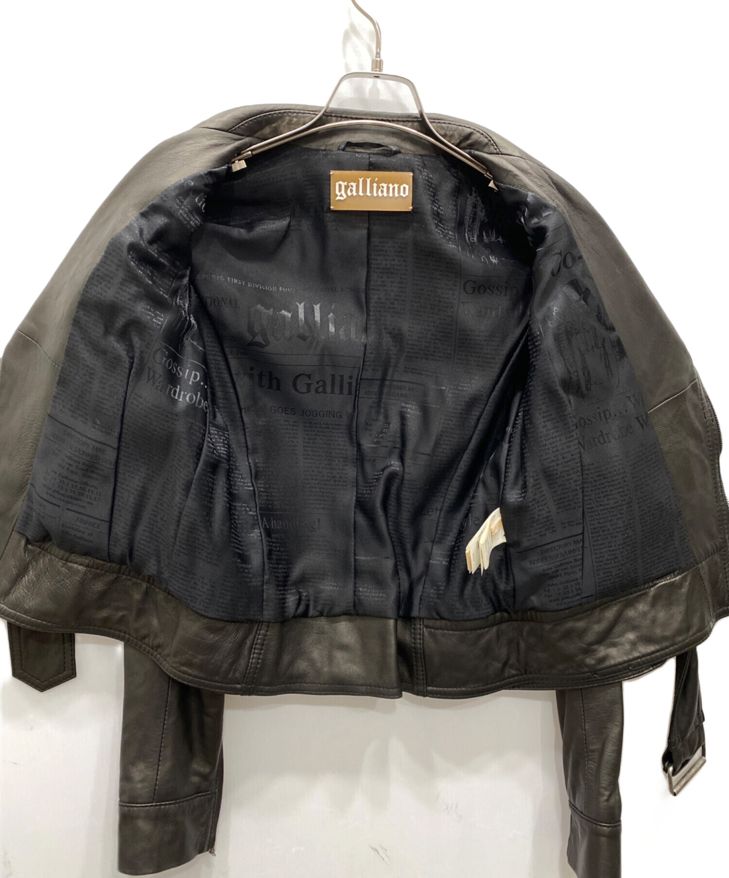 John Galliano ライダースジャケット John Galliano Leather Jacket IT40 | eBay
