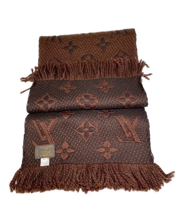 クリーニング済み✨【良品】ルイヴィトン　マフラー　ブラウン LOUIS VUITTON マフラー ブラウン/ゴールド