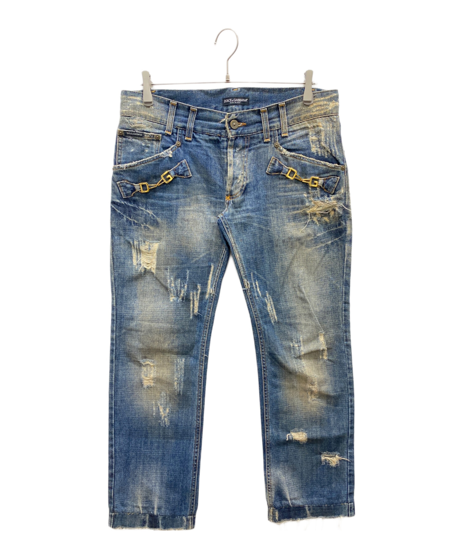 DOLCE&GABBANA 05SS ホースビット デニム ダメージ加工 00s DOLCE&GABBANA 05SS ホースビット デニム ダメージ加工 00s 00s 05SS
