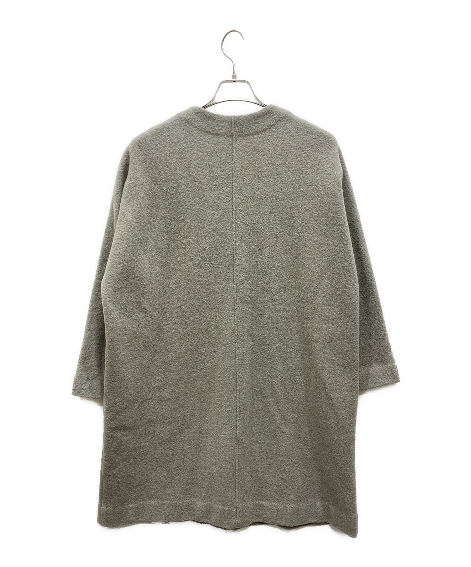 中古・古着通販】evam eva (エヴァムエヴァ) ウールコート グレー