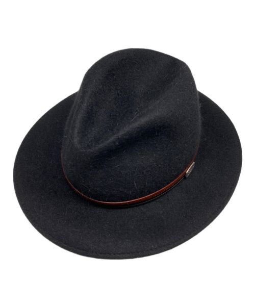 Borsalino ボルサリーノ ハット メンズ 【古着】【中古】 中古・古着通販】BORSALINO (ボルサリーノ) 中折れハット ブラック