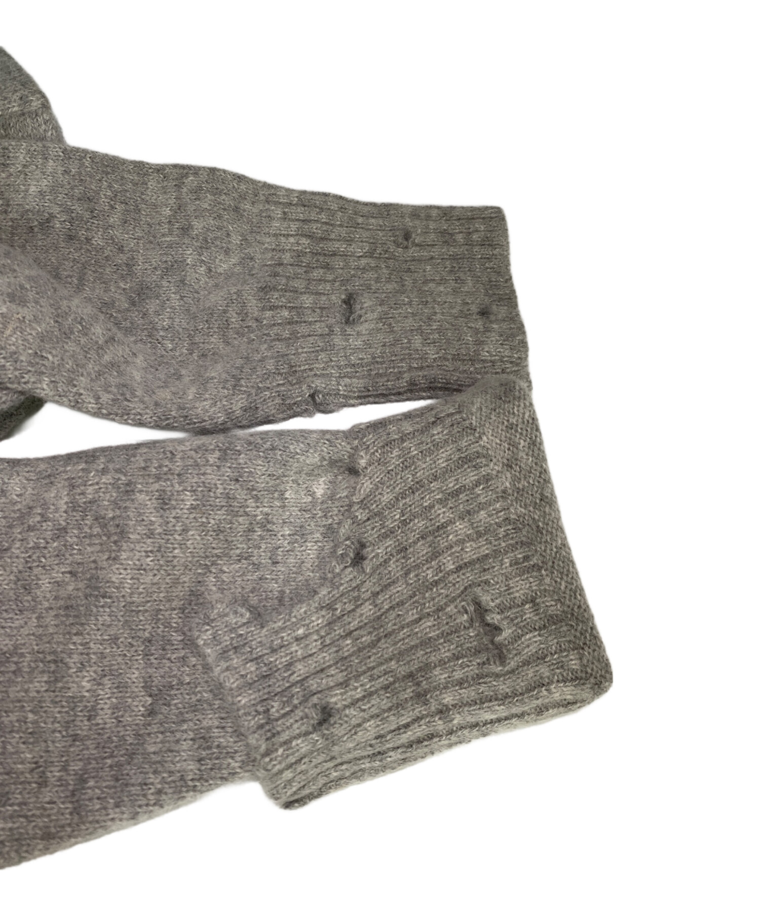 中古・古着通販】DIESEL (ディーゼル) ダメージ加工ニット グレー