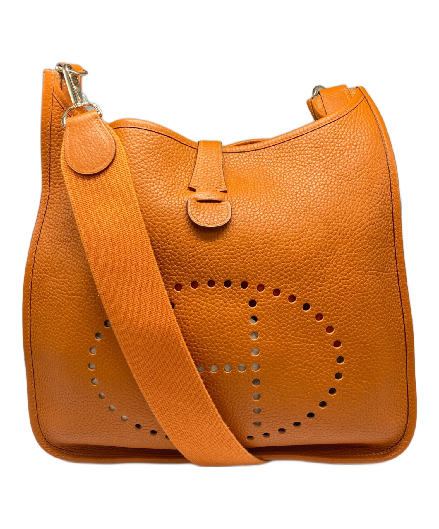 中古・古着通販】HERMES (エルメス) ショルダーバッグ オレンジ 