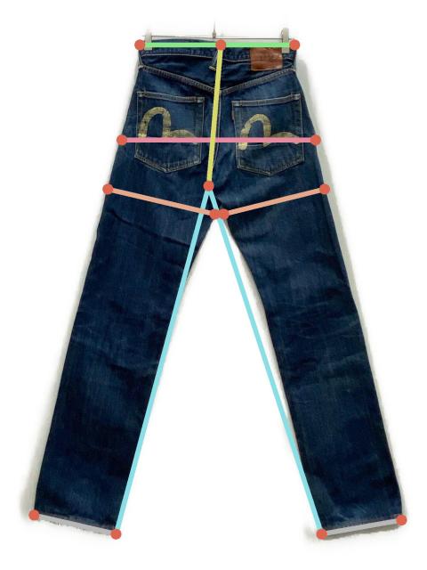 中古・古着通販】YAMANE (ヤマネ) カモメペイントデニムパンツ